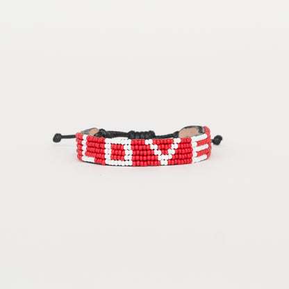LOVE Bracelet - Red/White