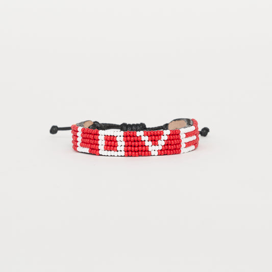 LOVE Bracelet - Red/White