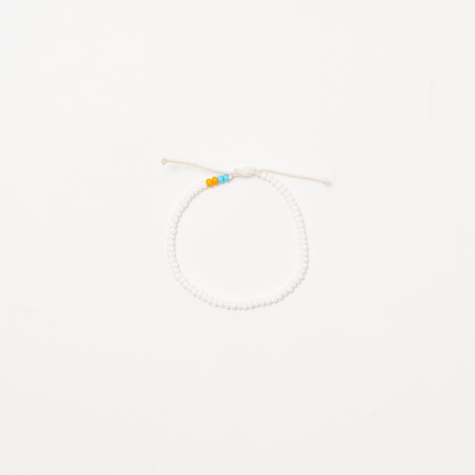 Single Strand Bracelet - White