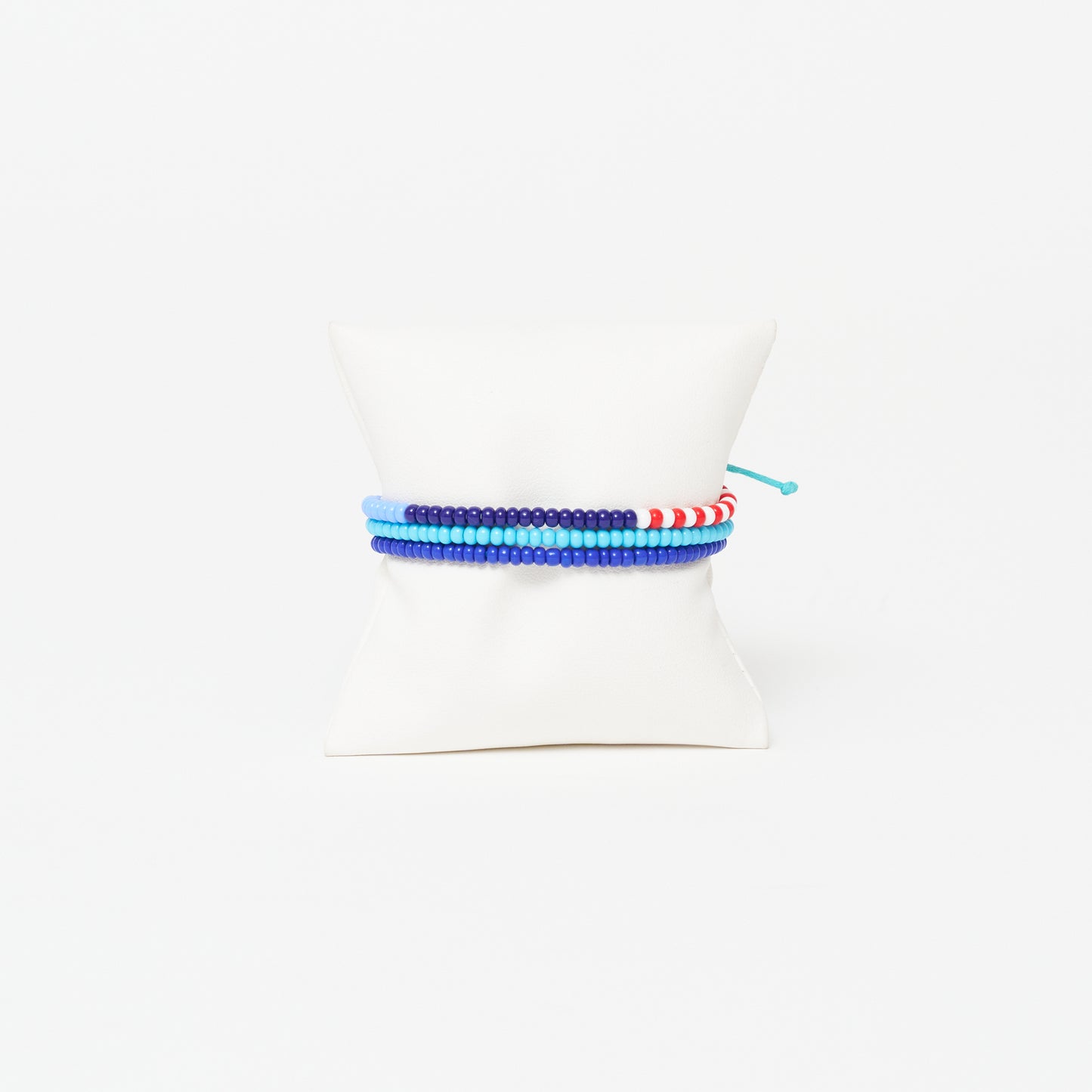 Single Strand Bracelet - 3-Pack - Blue Multi