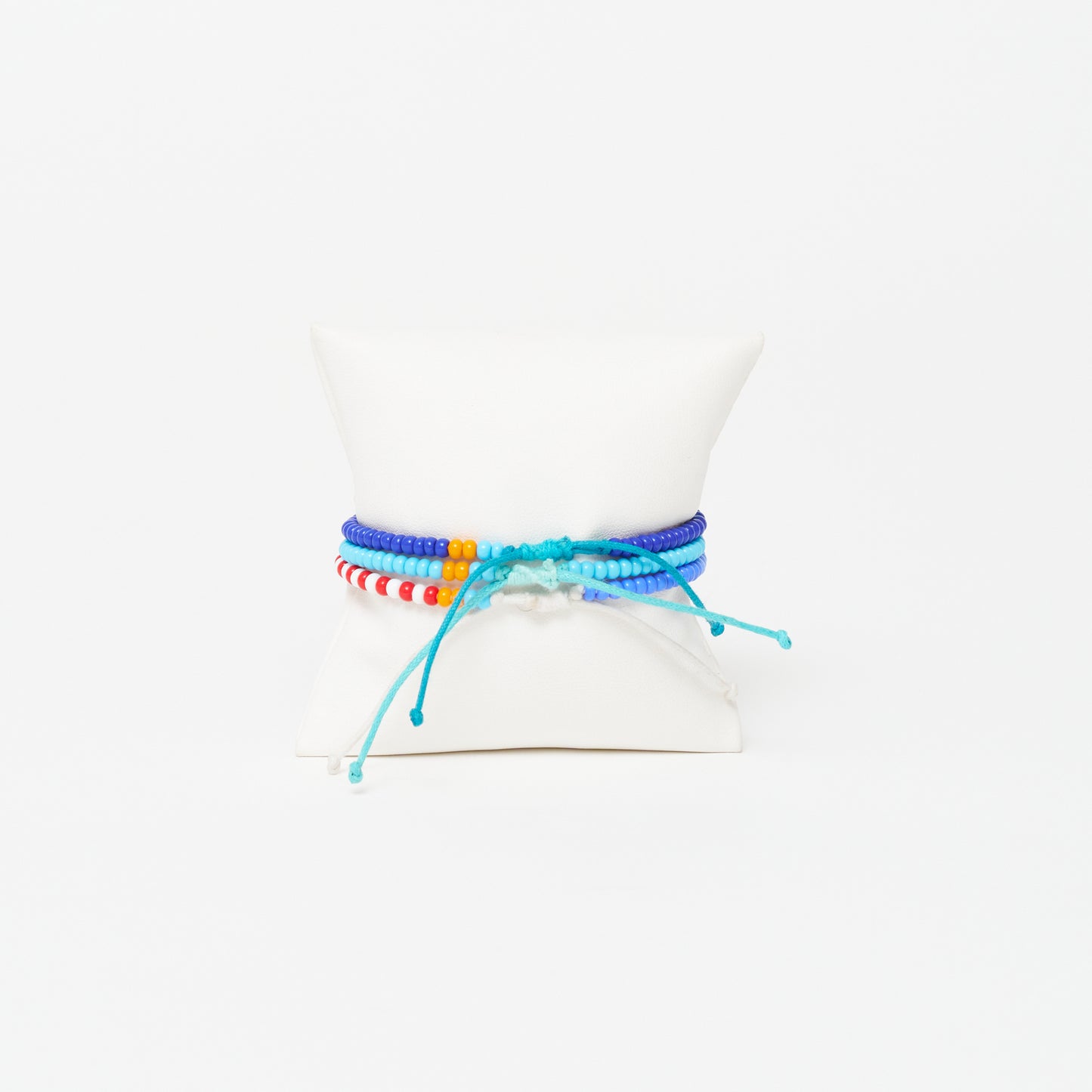 Single Strand Bracelet - 3-Pack - Blue Multi
