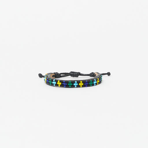 Skinny Msalaba Bracelet - Black/Blue/Green Multi