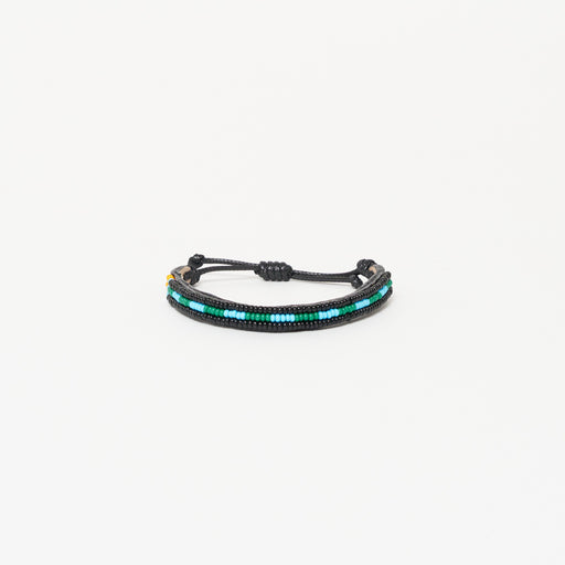 Skinny Nija Bracelet - Black/Turquoise/Green