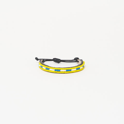 Skinny Nija Bracelet - Yellow/Denim Blue/White