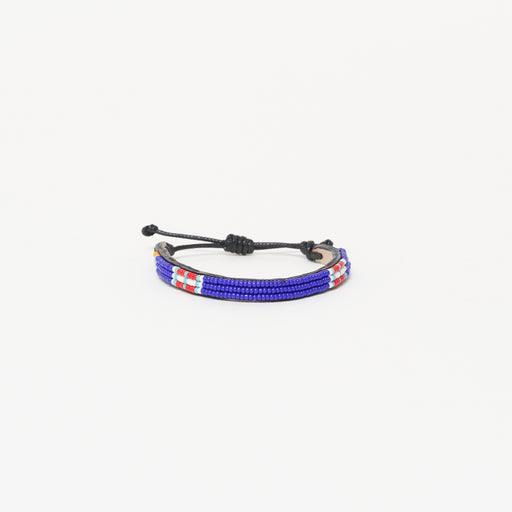 Skinny Stripe Bracelet - Royal/Red/White