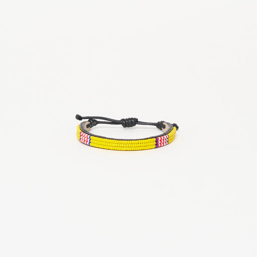 Skinny Stripe Bracelet - Yellow/Red/White