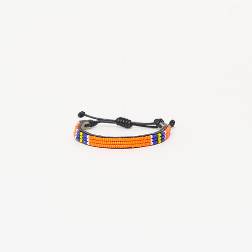 Skinny Stripe Bracelet - Orange/Royal/Yellow