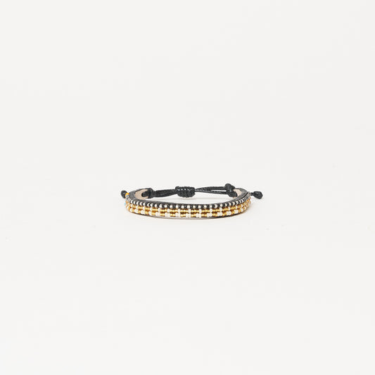 Skinny Mchanga Bracelet - Black/Gold