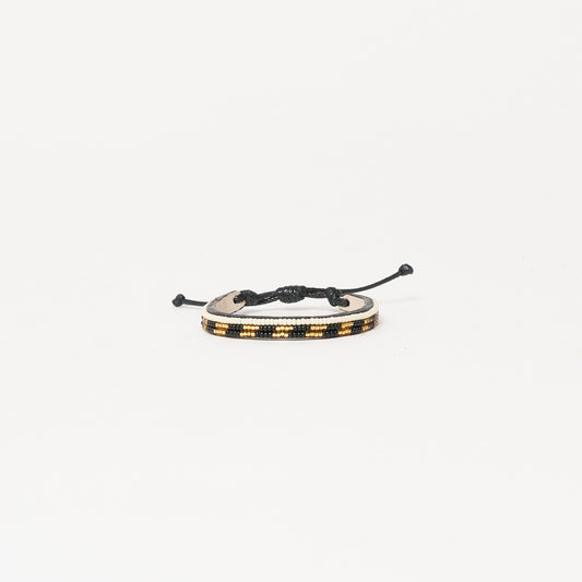 Skinny Mstari Bracelet - Black/Gold