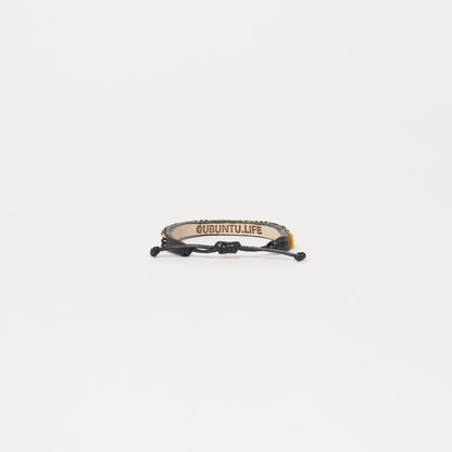Skinny Pattern Bracelet - Black/Gold