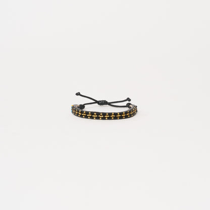 Skinny Msalaba Bracelet - Black/Gold