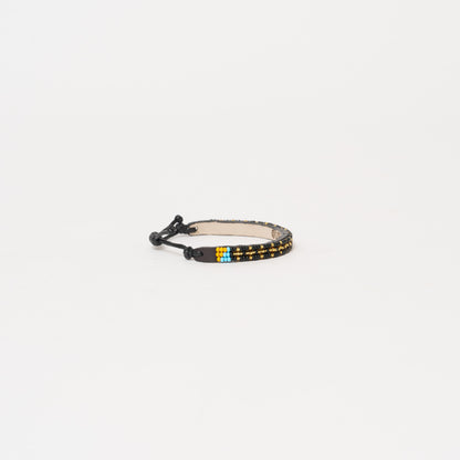 Skinny Msalaba Bracelet - Black/Gold