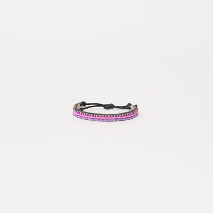 Skinny Pattern Bracelet - Purple/Pink Multi