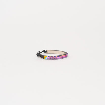 Skinny Pattern Bracelet - Purple/Pink Multi