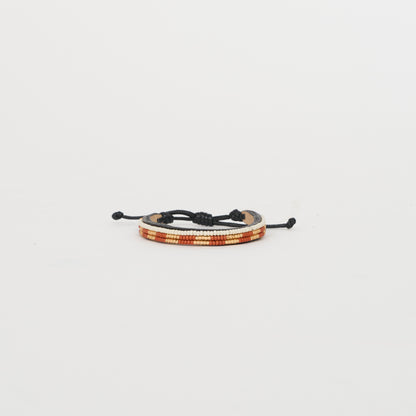Skinny Mstari Bracelet - Terracotta/Cream
