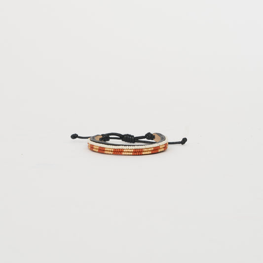Skinny Mstari Bracelet - Terracotta/Cream