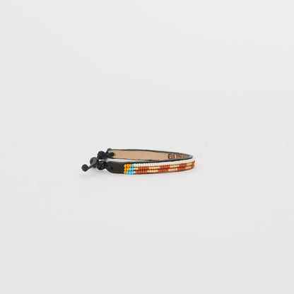 Skinny Mstari Bracelet - Terracotta/Cream