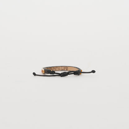 Skinny Mstari Bracelet - Terracotta/Cream