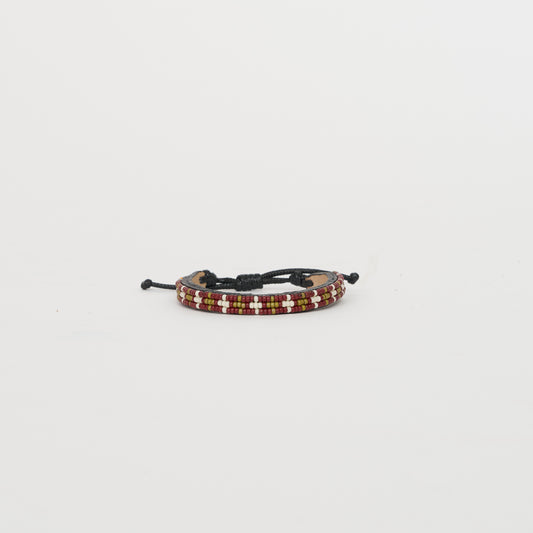 Skinny Msalaba Bracelet – Terracotta/Cream/Olive