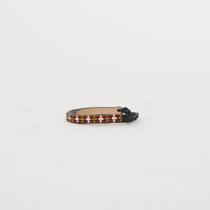 Skinny Msalaba Bracelet – Terracotta/Cream/Olive