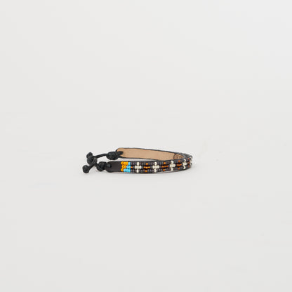Skinny Msalaba Bracelet – Slate/Cream/Gold