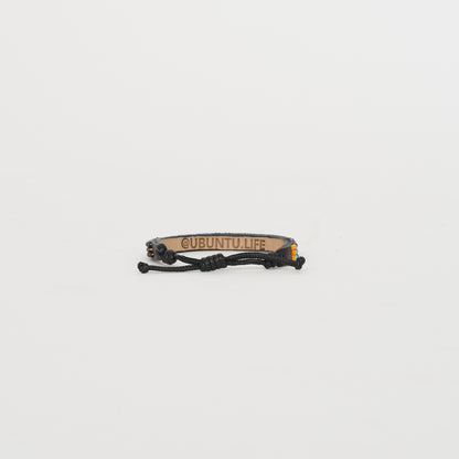 Skinny Msalaba Bracelet – Slate/Cream/Gold