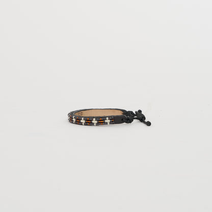 Skinny Msalaba Bracelet – Slate/Cream/Gold