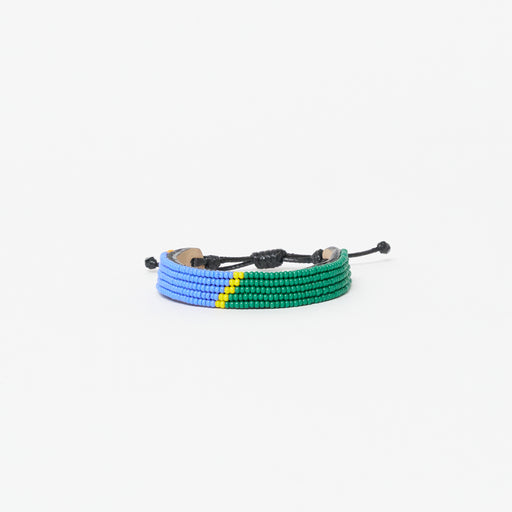 XLarge Tribal Bracelet - Blue/Yellow/Green