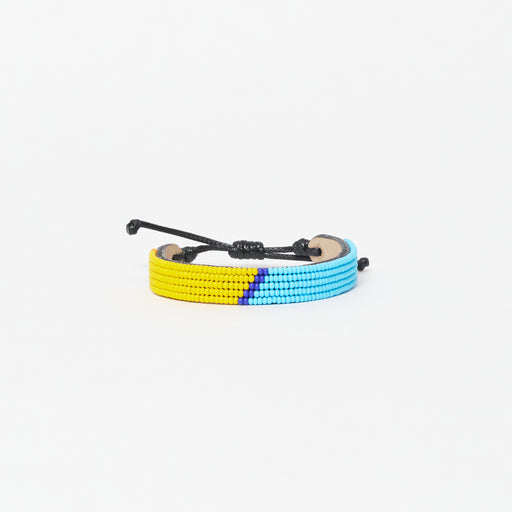XLarge Tribal Bracelet - Yellow/Royal/Turquoise