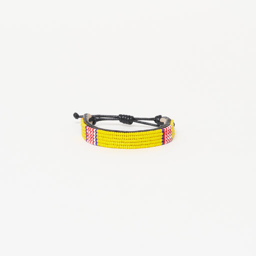 Stripe Bracelet - Yellow/Red/White