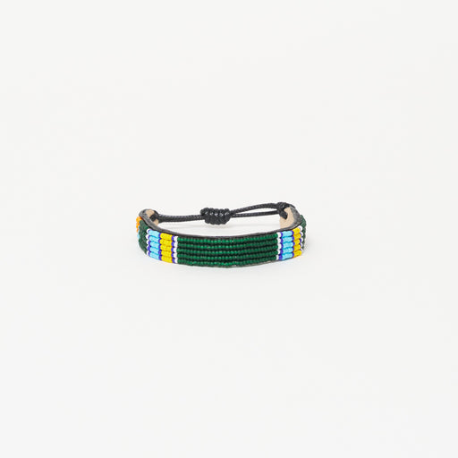 Stripe Bracelet - Green/Yellow/Turquoise