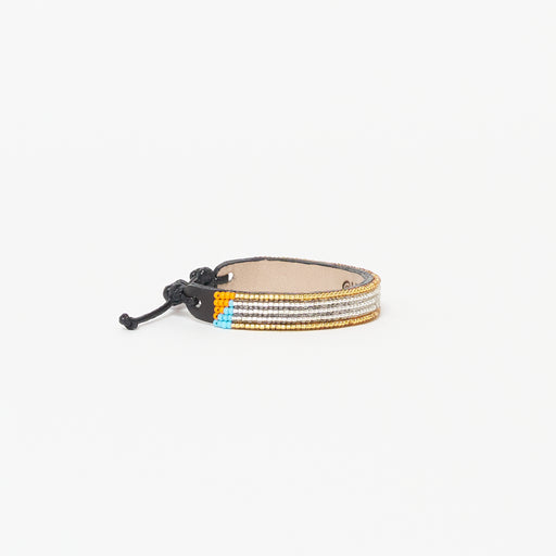 Solid Stripe Bracelet - Gold/Silver lifestyle image