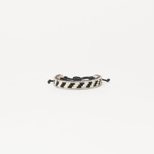 Pattern Bracelet - Multi Black/Bone