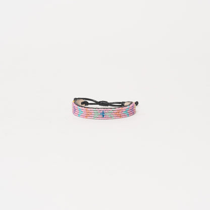 Pattern Friendship Bracelet - Pale Pink Multi