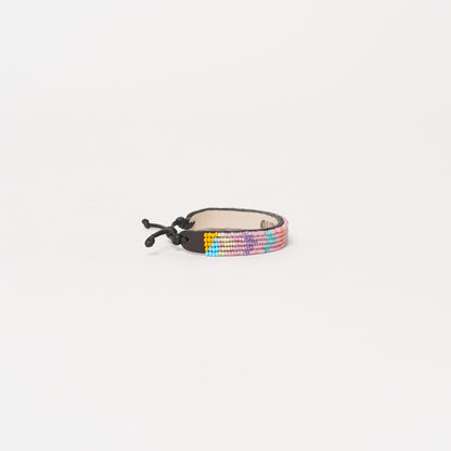 Pattern Friendship Bracelet - Pale Pink Multi