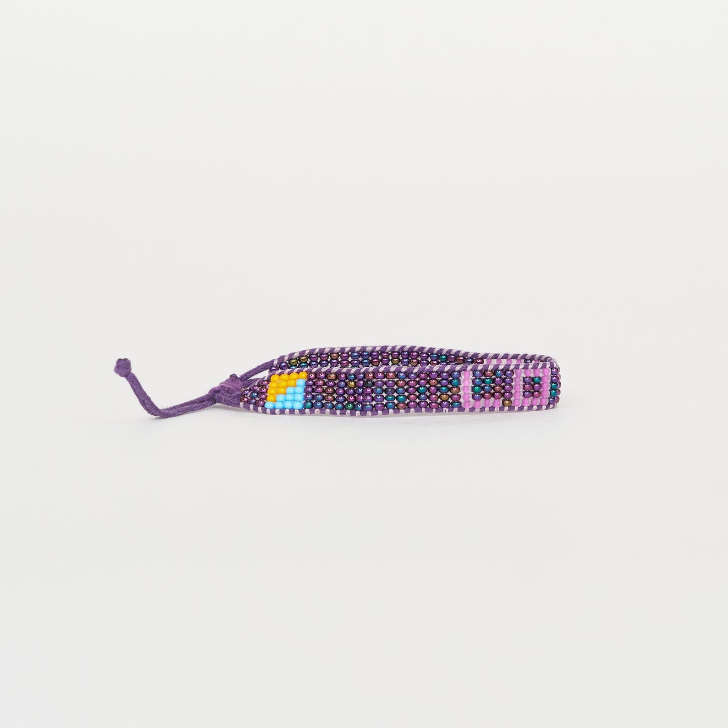Woven LOVE Bracelet - Amethyst/Purple