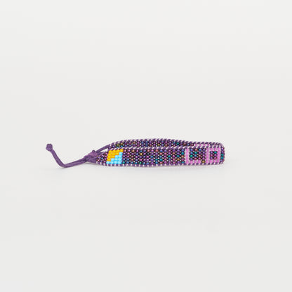 Woven LOVE Bracelet - Amethyst/Purple