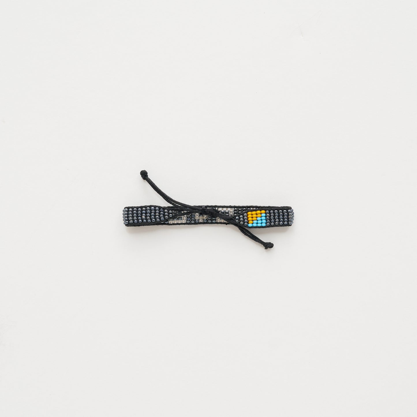 Woven LOVE Bracelet - Gunmetal/Silver