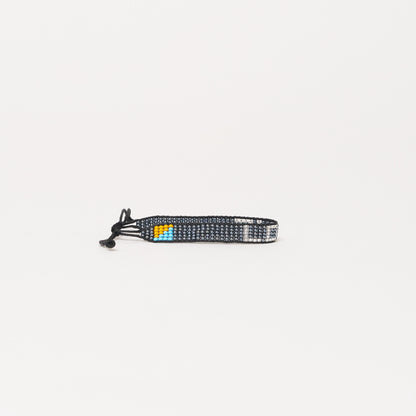 Woven LOVE Bracelet - Gunmetal/Silver