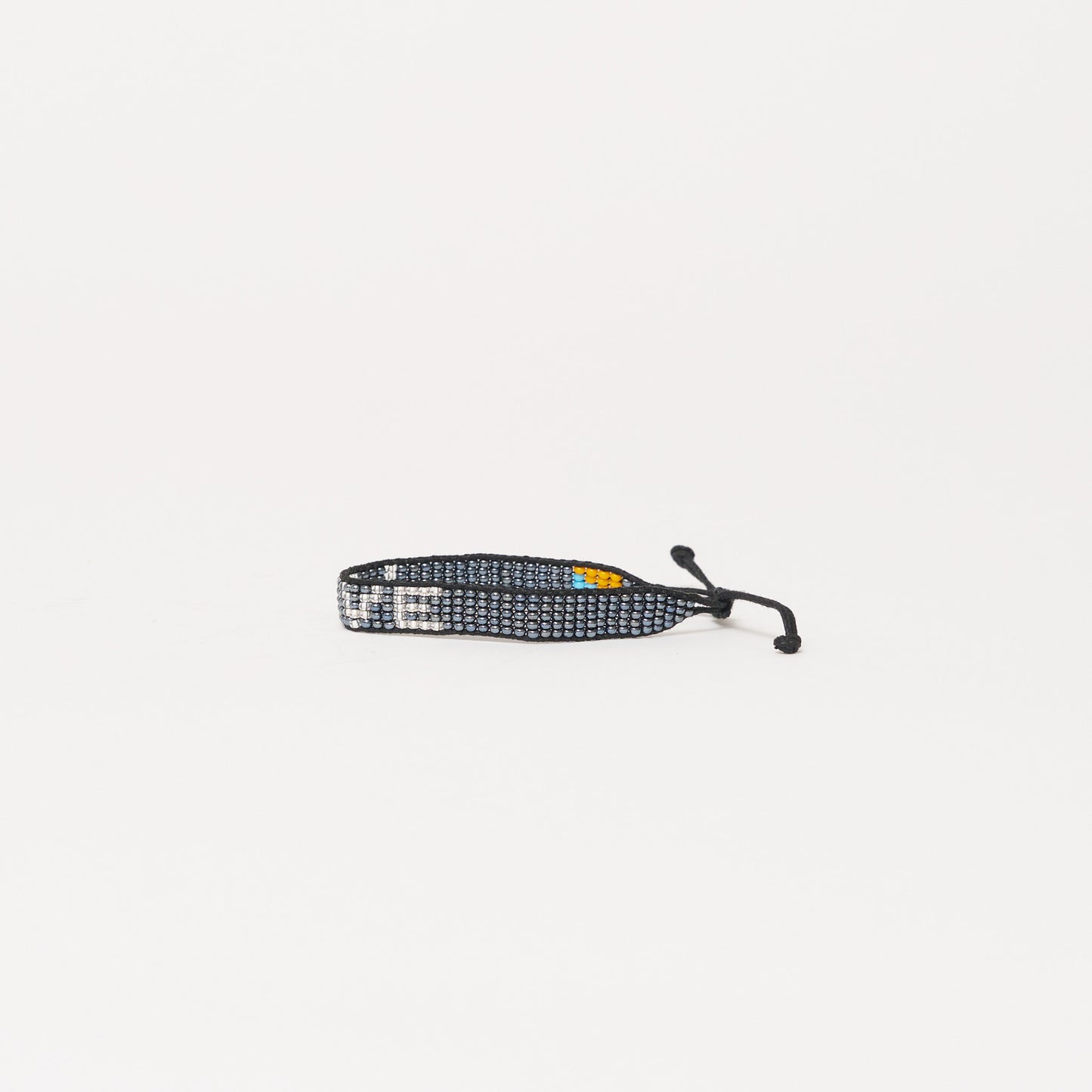 Woven LOVE Bracelet - Gunmetal/Silver