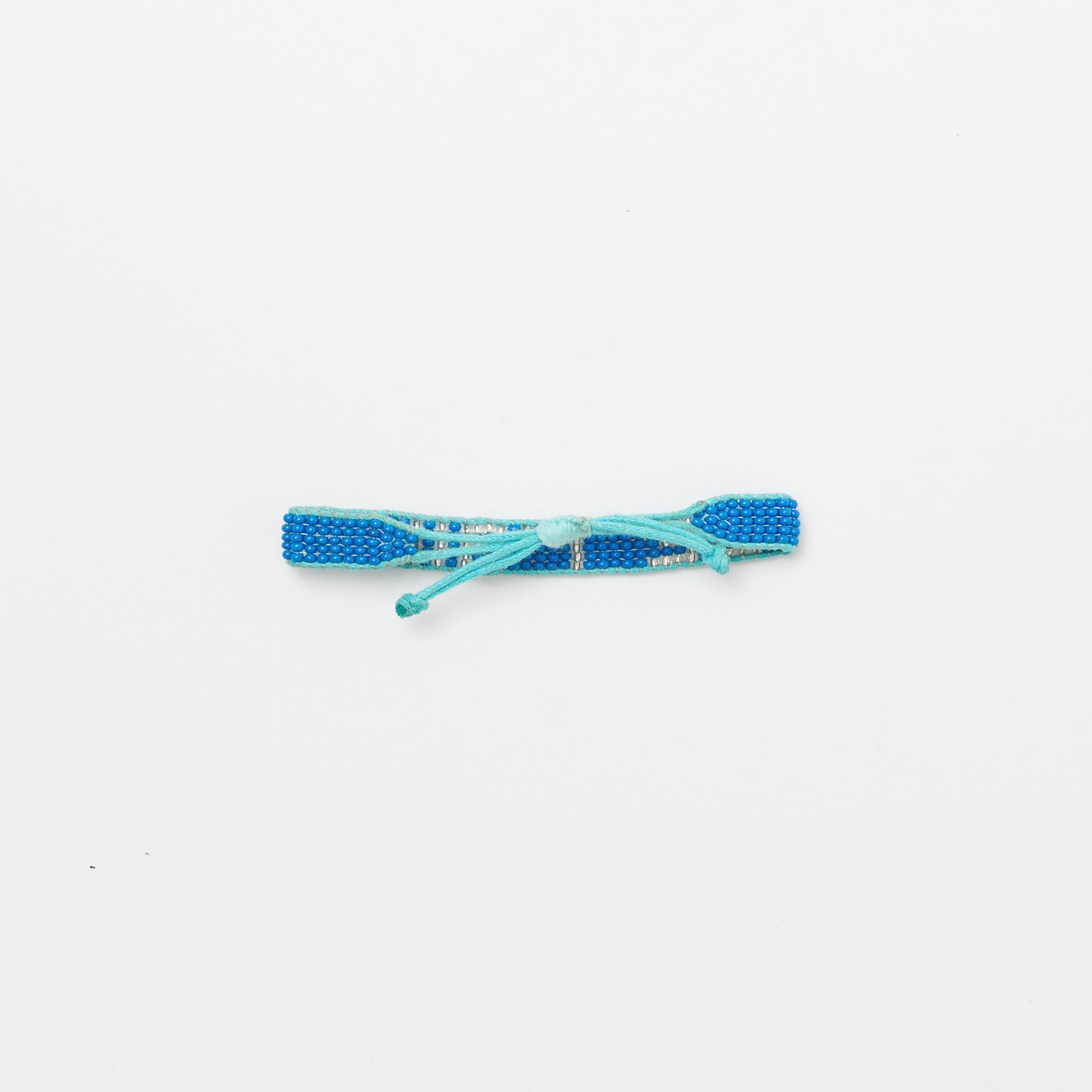 Woven JE T'AIME Bracelet - Cobalt/Silver