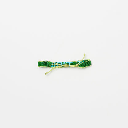 Woven JE T'AIME Bracelet - Green/Turquoise