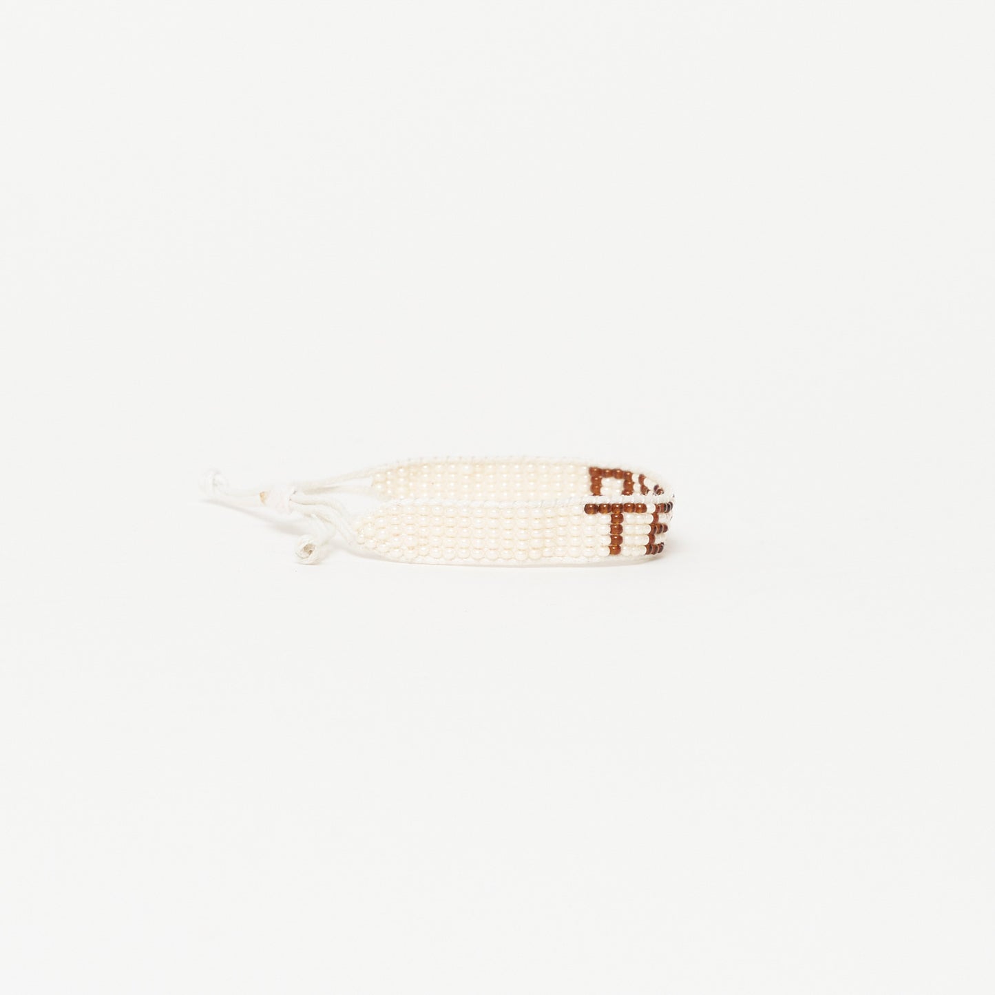 Woven TE AMO Bracelet - White/Brown
