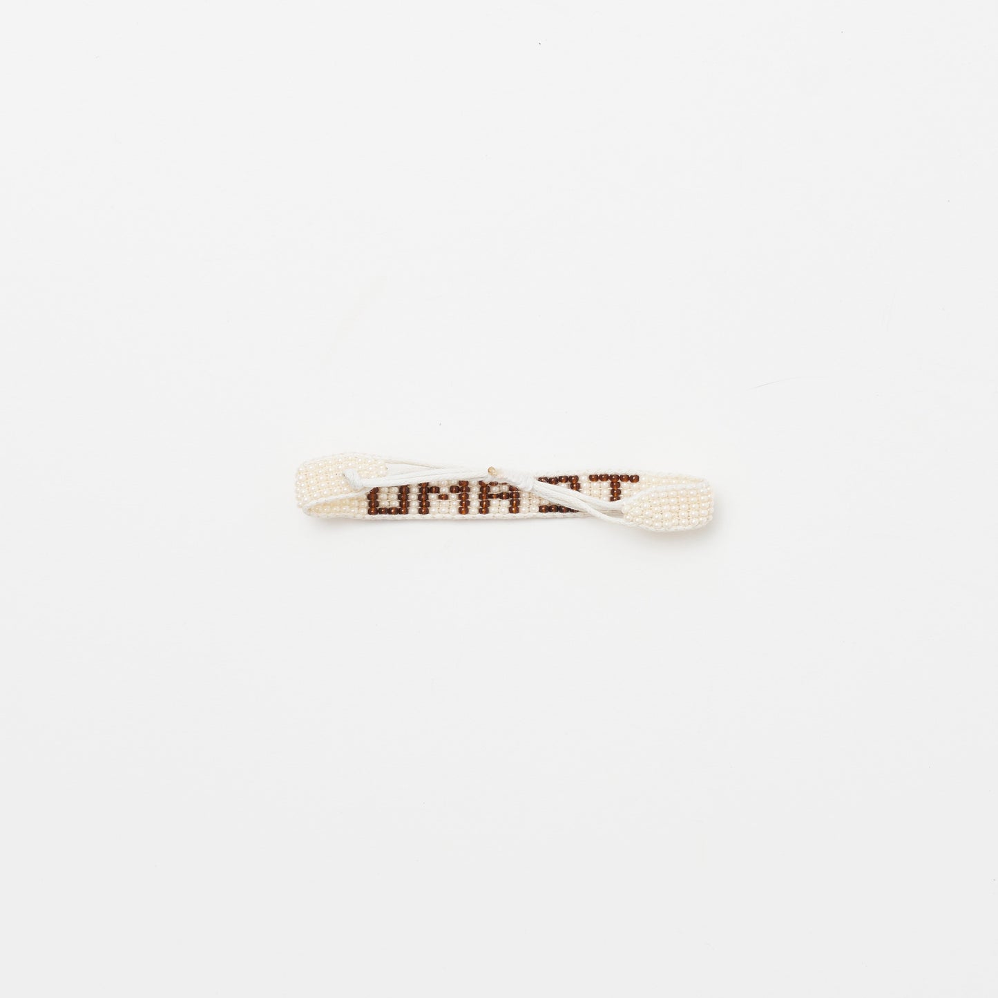 Woven TE AMO Bracelet - White/Brown