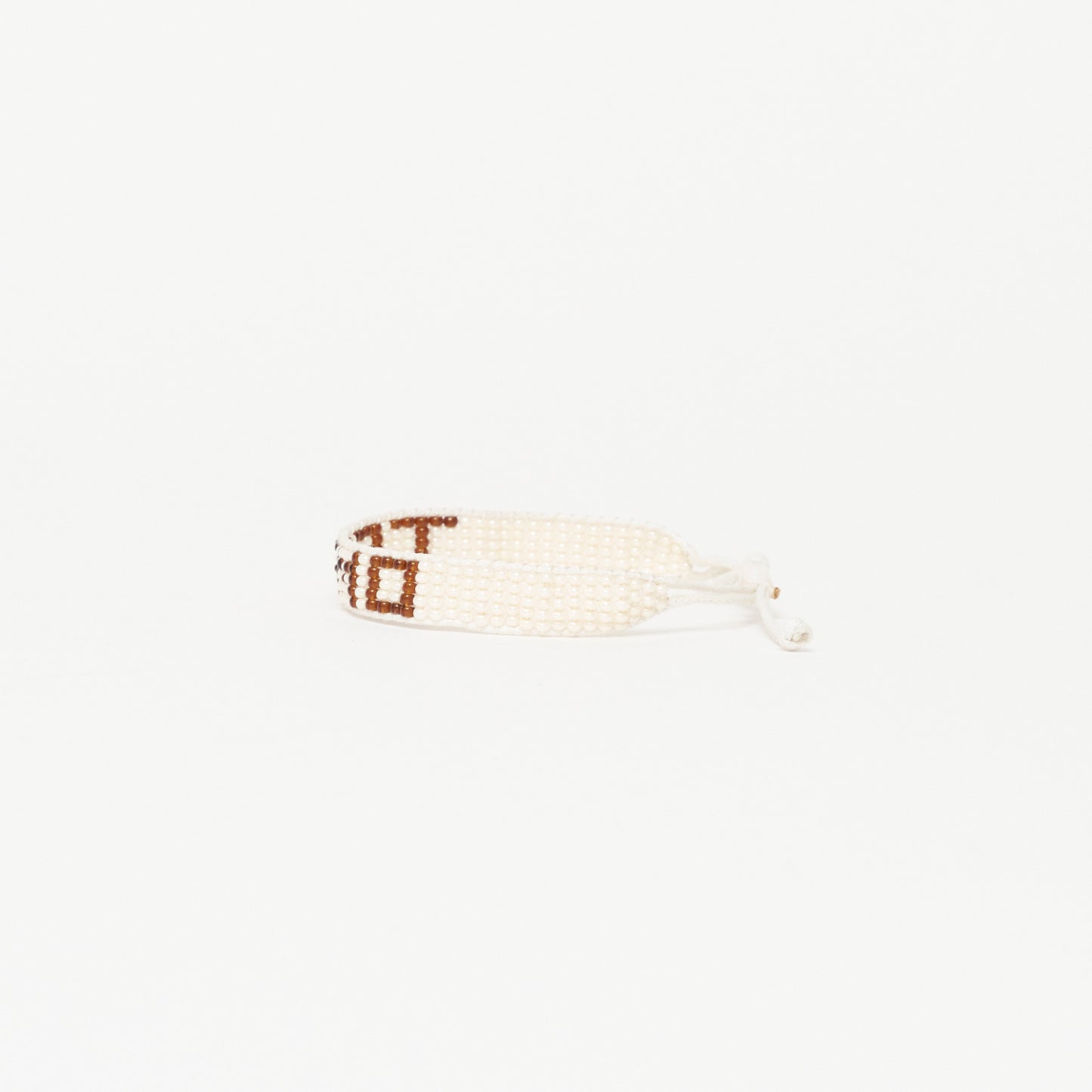 Woven TE AMO Bracelet - White/Brown