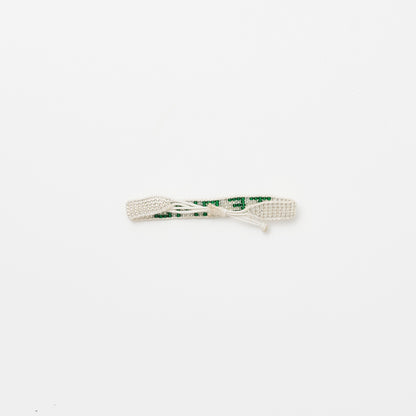 Woven TE AMO Bracelet - Silver/Green