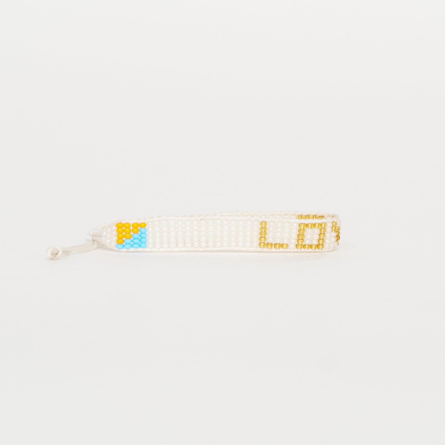 Woven LOVE Bracelet - Pearl/Gold
