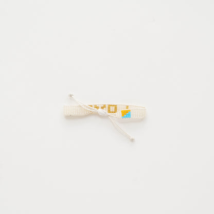 Woven LOVE Bracelet - Pearl/Gold