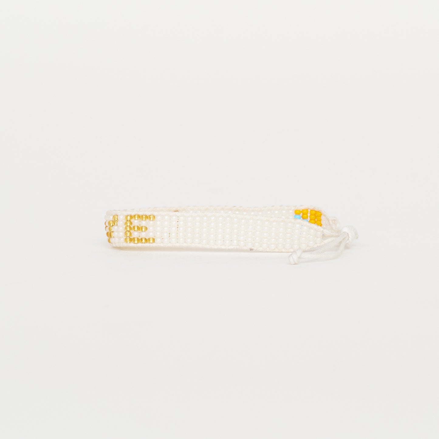 Woven LOVE Bracelet - Pearl/Gold