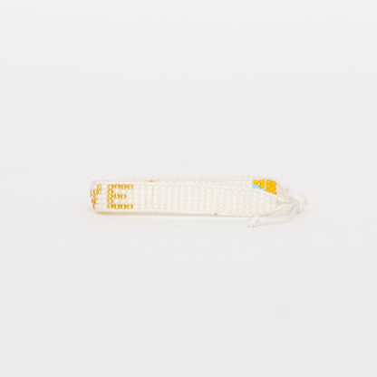 Woven LOVE Bracelet - Pearl/Gold